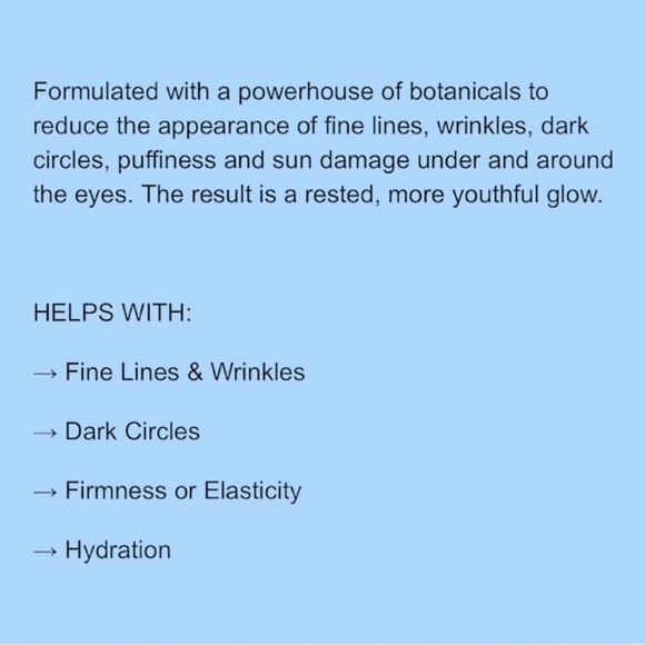 📉 $12 EARTH HARBOR Aqua Aura Reparative Eye Cream - .5 oz NIB FRESH! - Picture 6 of 7